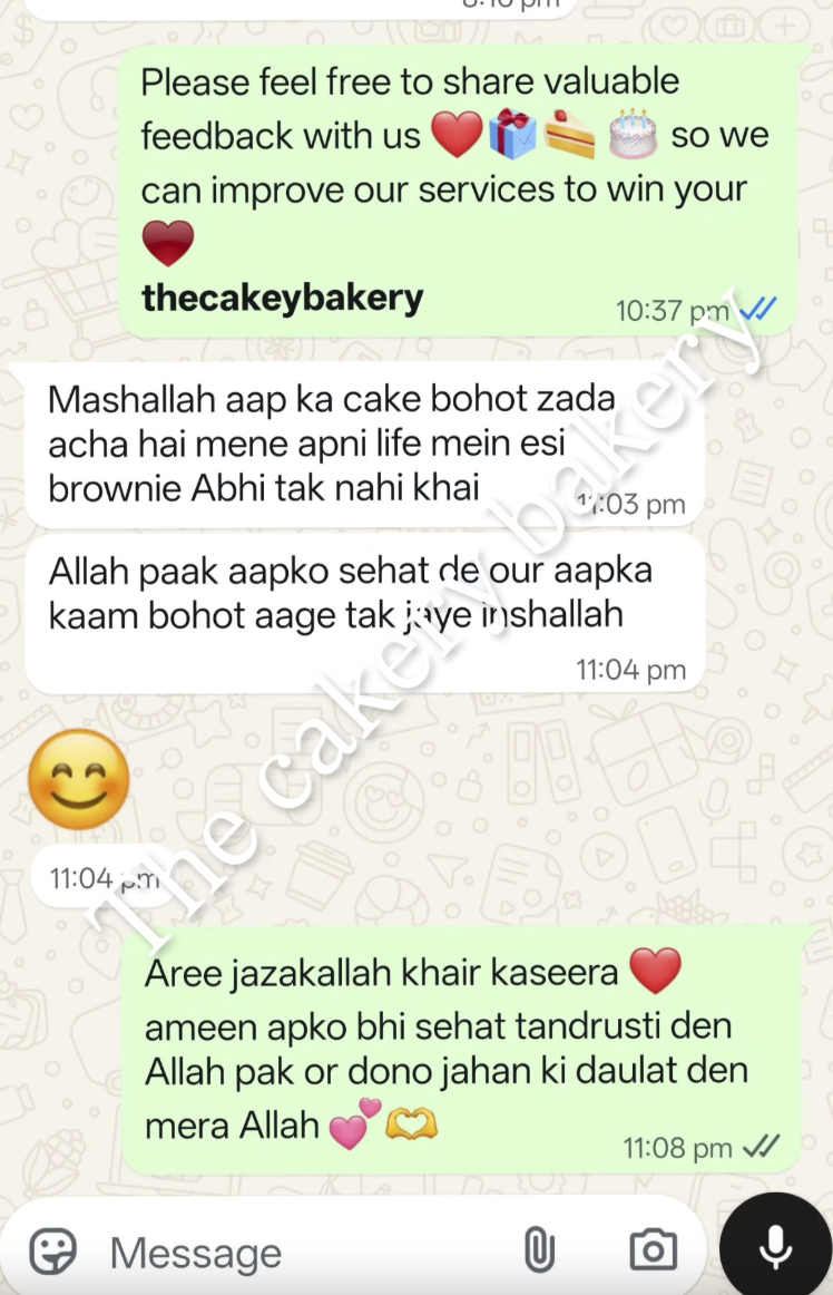 Customer thank you chat message review screenshot 2
